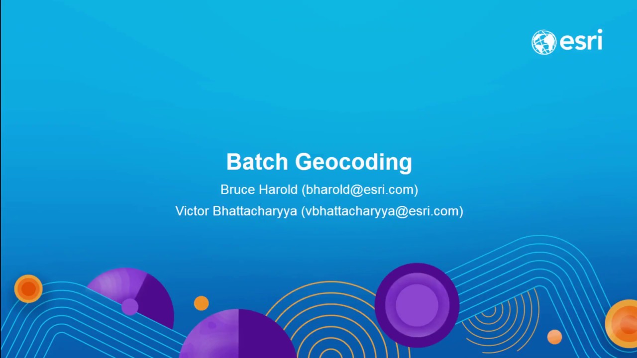 Batch Geocoding With ArcGIS - YouTube