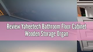 Review Yaheetech Bathroom Floor Cabinet Wooden Storage Organizer with 1 Door and 3 Drawers, Free-Sta