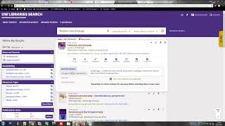 Saving a Citation from the UW Libraries Catalog