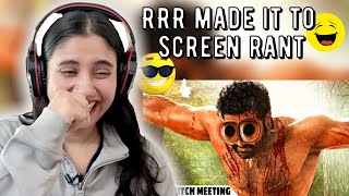 RRR Pitch meeting Reaction | Screen Rant | Ashmita Reacts