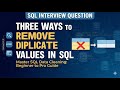 Amazon SQL Interview Question | Remove Duplicate Records Using 3 Powerful SQL Methods