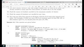 Requêtes et sous requêtes Ramakrishnan Exercice 5.1 (1, 2, 3 et 6)