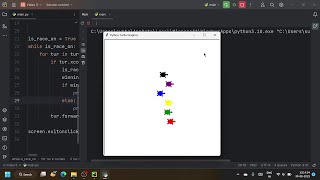 Part 4: Turtle Race | Creating Geometric Art with Python Turtle Graphics | Python GUI Tutorial