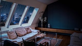 Spend The Night In An Apartment Room With Heavy Rain Sounds Outside Your Window