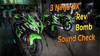 Three ZX Ninja Sportbikes Comparison ZX25R,  ZX6R,  ZX10R