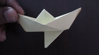 Paper Boat - How To Make A Very Simple Paper Boat With A Rudder - 5