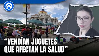 Megaoperativo en Bellas Artes: despliegan a policías para retirar a ambulantes de explanada