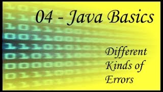 Java Basics - 04 - Types of Programming Errors