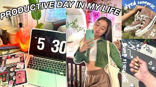 PRODUCTIVE DAY IN MY LIFE! | getting my life together, dying my converse, & waking up at 5am!