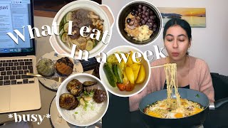 Realistic what I eat in a week | as a busy college/uni student | quick & easy