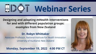 Designing & Adapting mHealth Interventions for and w/ Different Population Groups: Examples from NZ
