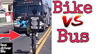 Bus Driver Almost Hits Man On Bike In Oakland California | Bus Driver Life