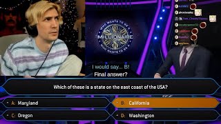 xQc Is Pretending, Right?! Who Wants To Be A Millionaire