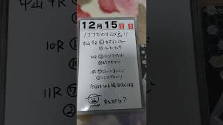 サイコロ馬券士信長のオススメ馬紹介します。「12月15日日曜日中山競馬場」