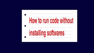 How to run code without installing software|| Replit||Run java program