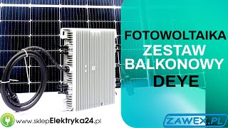 Zestawy BALKONOWE – FOTOWOLTAIKA w mieszkaniu. Mikroinwertery DEYE