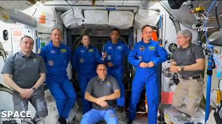 NASA's SpaceX Crew-3 mission -  WELCOMING CEREMONY in the Space Station