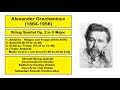 alexander grechaninov 1864 1956 string quartet op. 2 in g major