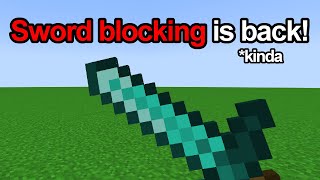 Sword blocking is back in the latest update! Kinda.