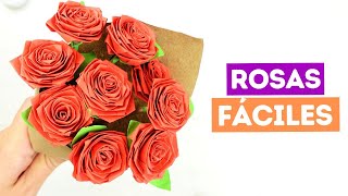 🌹 Cómo hacer una rosa con una tira de papel ¡Fácil!