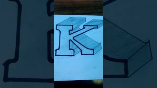 #Very easy way to write 3D LETTER K #SHORTS