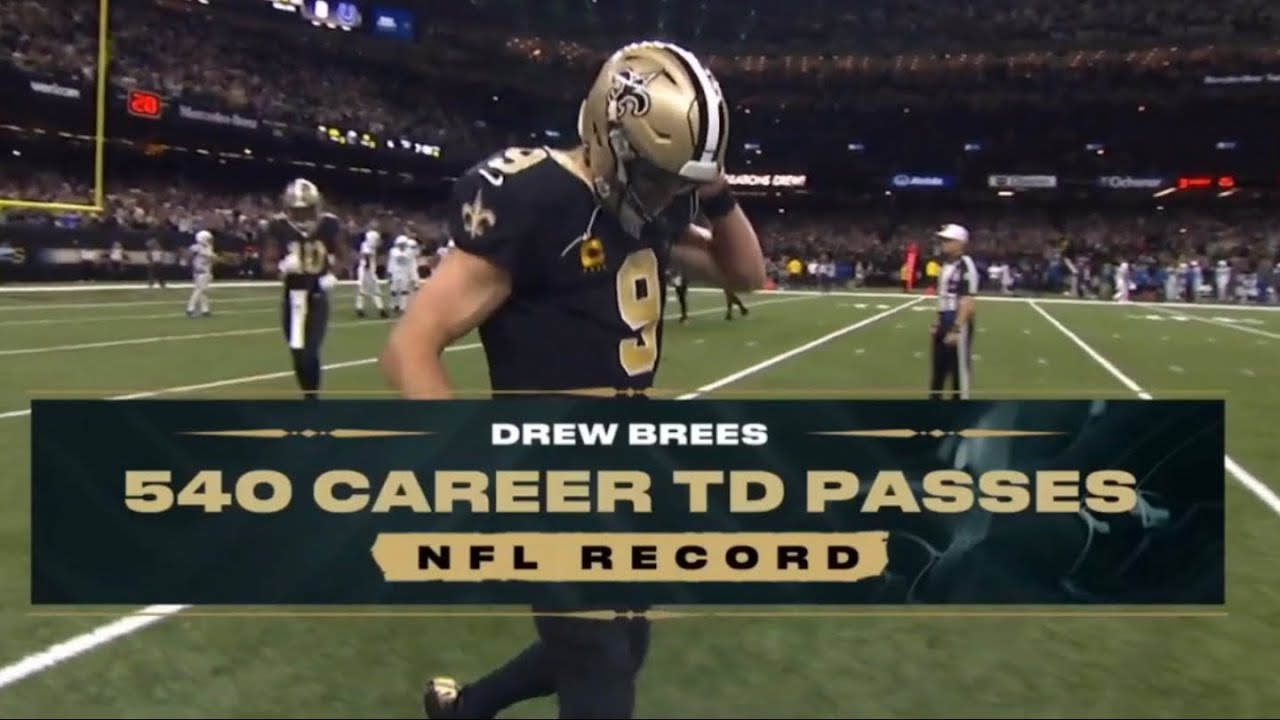 Drew Brees Breaks The All Time TD Passing Record! - YouTube