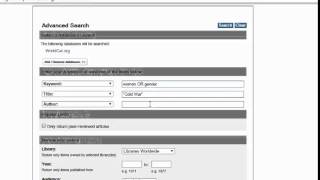 Advanced Searching in Library Catalog