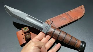 KA-BAR USMC 1217 Fighting Knife มีดต่อสู้ใช้งานของทหาร นาวิกโยธินสหรัฐ อัพใหม่ไม่หัวทิ่ม