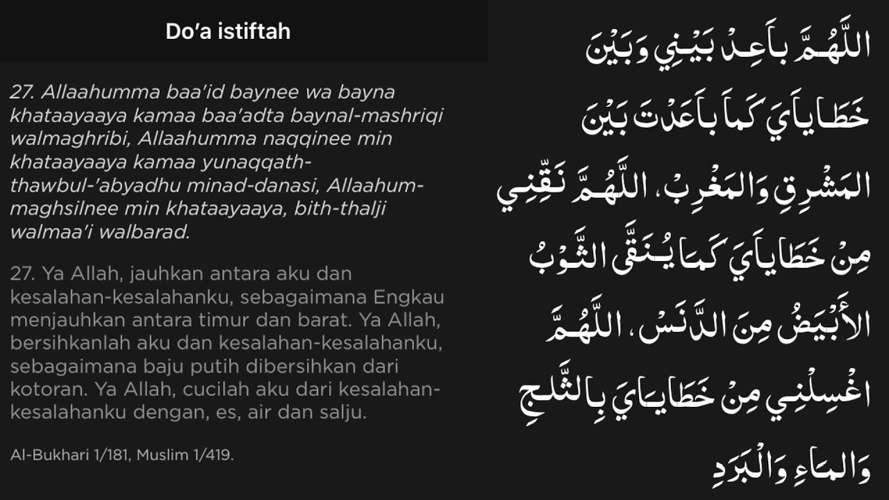 Doa Istiftah 1 Youtube