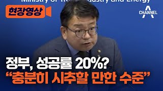 [현장영상] 정부, 성공률 20%? “충분히 시추할 만한 수준” / 채널A