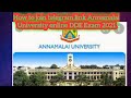 #How to join telegram group in Annamalai University DDE Exam 2021//