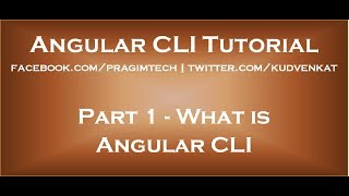 What is Angular CLI