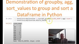 Use groupby, agg, and sort_values to group and sort a DataFrame in Python