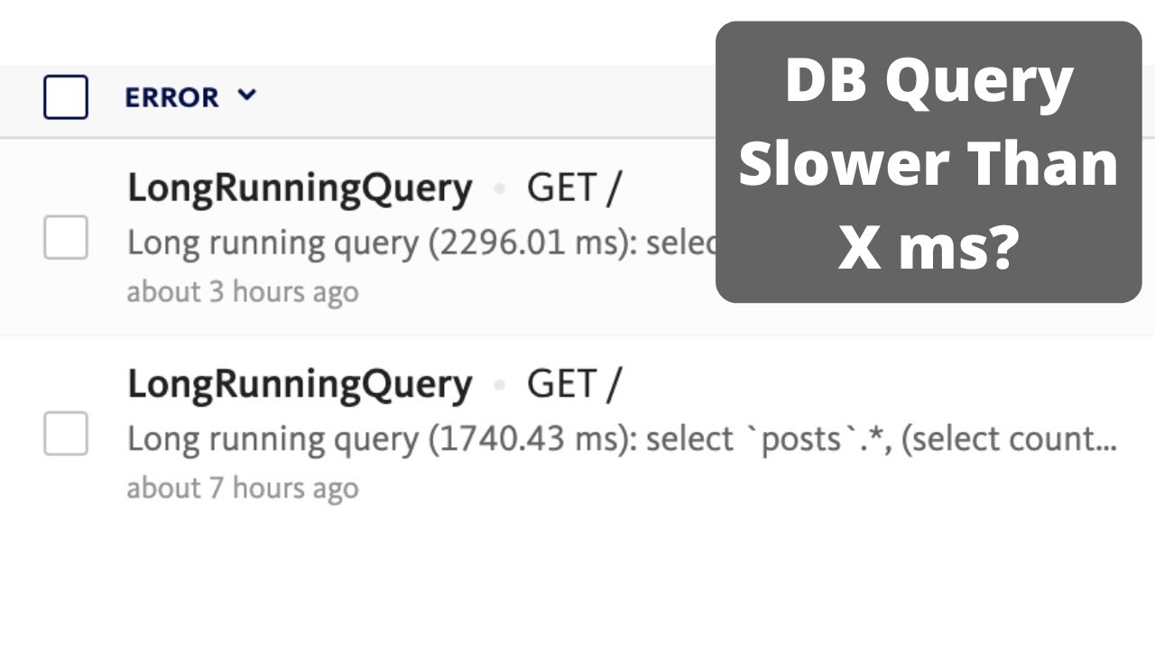 Catch Slower Eloquent Queries With Db Listen Youtube