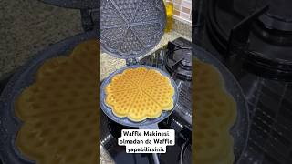 Waffle Makinesi Olmadan 🫢OCAKTA waffle Tarifi 🧇