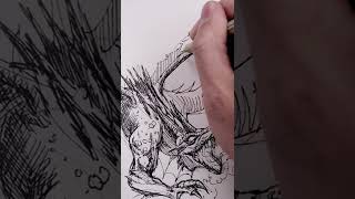 5 minute dragon sketch 🐉 sketchbook entry #shorts