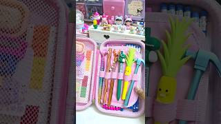 Filling my pencil case with unique stationery ✨️💕 #cute #stationary #asmr #shorts #youtubeshorts