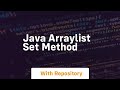java arraylist set method
