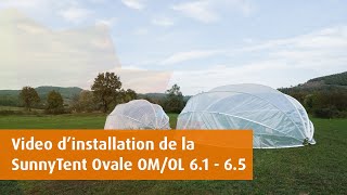 Video d’installation de la SunnyTent OM/OL 6.1 – 6.5: Placement des sets d'arceaux dans les manchons