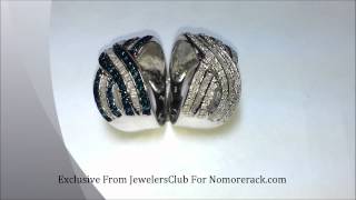 JewelersClub 1.00 Carat Genuine White Diamond Ring or Blue \u0026 White Diamond Ring in Sterling Silver