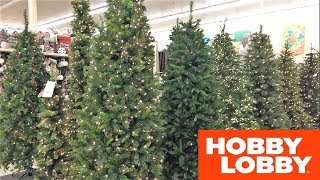 HOBBY LOBBY CHRISTMAS DECORATIONS DECOR CHRISTMAS TREES SHOP WITH ME SHOPPING STORE WALK THROUGH 4K