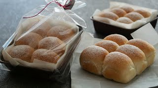 セリア10cm角型でふわふわミニちぎりパン | Soft and Fluffy Homemade Dinner Rolls