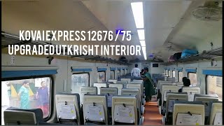 AC CHAIR CAR - CC | 2S - 2nd SITTING INTERIORS | KOVAI EXPRESS 12676 | NEW UTKRISHT COACH | ICF | SR