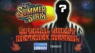 WWE Smackdown July 15, 2022 Angelo Dawkins vs Jimmy Uso & Special Guest Referee Reveal Official Card
