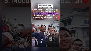 Top 5 IShowSpeed Respect Moments #speed #ishowspeed #respect #speededit #compilation