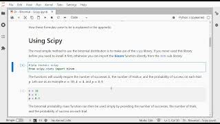Python - Binomial Distribution with Scipy library