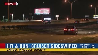 Largo police want to catch driver who sideswiped department cruiser