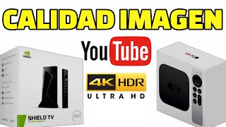 Comparativa Calidad Imagen Apple TV 4k 2022 vs Android TV Shield TV 4k Pro en Youtube 4k HDR HLG