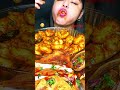 Spicy korean style potatoes noodles mukbang 😋#shorts #youtubeshorts #viral #steetfood #subscribe