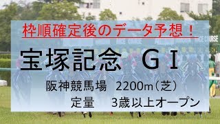 2017年　宝塚記念　GⅠ　枠順確定後のデータ予想！